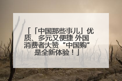 「中国那些事儿」优质、多元又便捷 外国消费者大赞“中国购”是全新体验！
